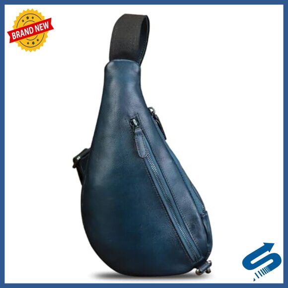 Genuine Leather Crossbody Sling Backpack for Travel Hiking main image 6